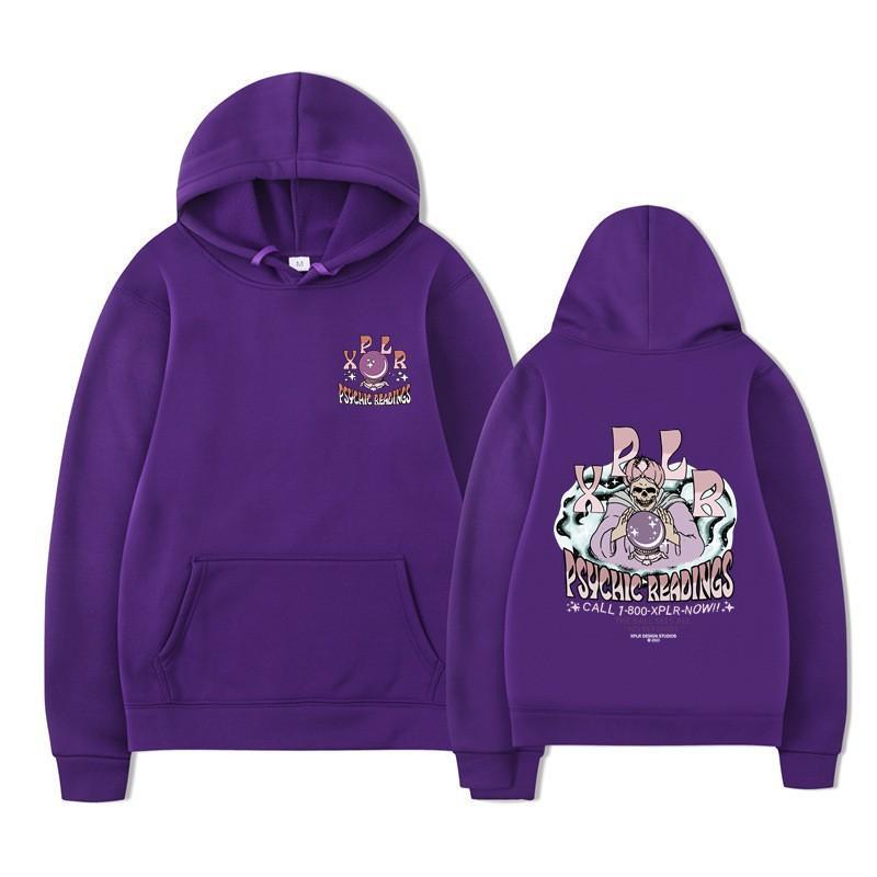 Youth Pop Casual Cute Cartoon Printed Couple Hooded Fleece Guard
