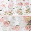 100 x 150 cm chinesische Farbverlauf-Stickerei Lotus Spitze weicher Stoff DIY Hanfu Shirts Puppentuch DIY Nähen Handwerk Organza Tüll Stoff