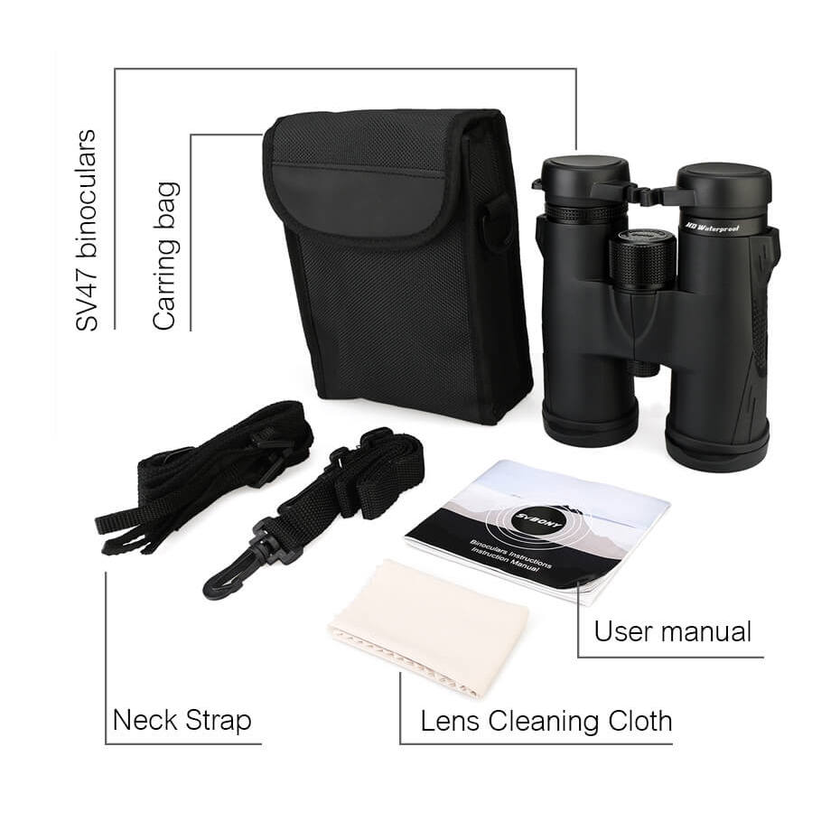Binoclu SV47, binoclu profesional 8x32/8x42/10x42 rezistent la apă și ceață pentru BirdWatch