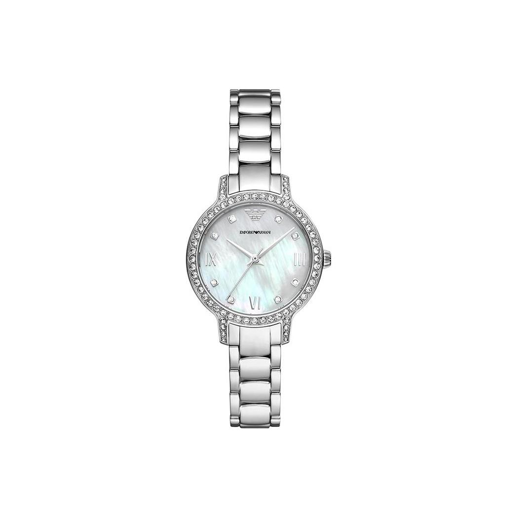 

EMPORIO ARMANI Women s Gypsophila Collection Watch AR11484-CLG Silver Strap