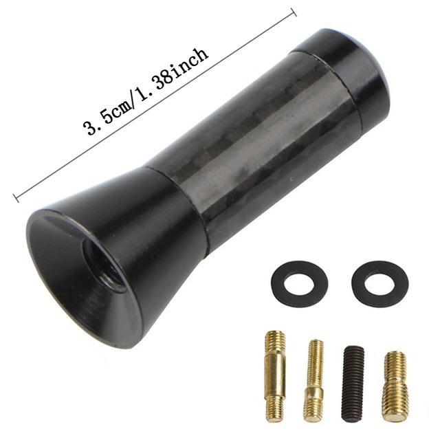 Radio Aerial Antenna Car Roof Antenna Carbon Fiber 3.5/8/12cm Radio FM/AM Metal Receiving Antennas Short Stubby Mast Antenna