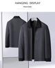 2026 Men's Plus Size Detachable Collar Wool Jacket - Autumn/Winter Casual Overcoat