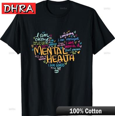 Unisextal Health Awareness Gifts Depression Support Unisex TShirt Tops Cool Modern Edgy Tees TShirts for Daily Wear TShirt Boys
