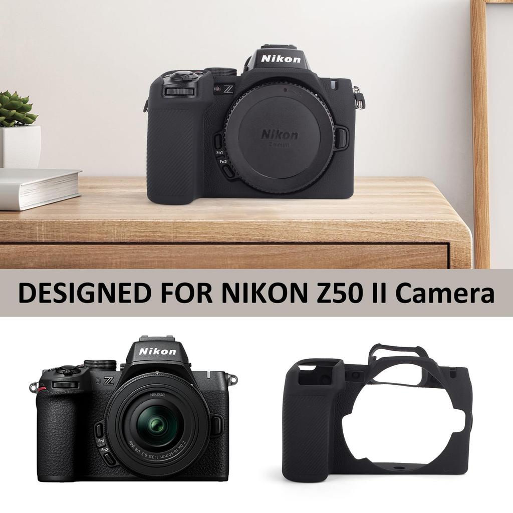 kinokoo Z50ii Nikon Z50ii Silicone Case for Nikon Z50 II Digital Soft Silicone Cover with Hand Grip Design Case, Camera, - Anti-Slip &