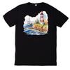 T-Shirt Aquarell Leuchtturm Motiv Baumwolle