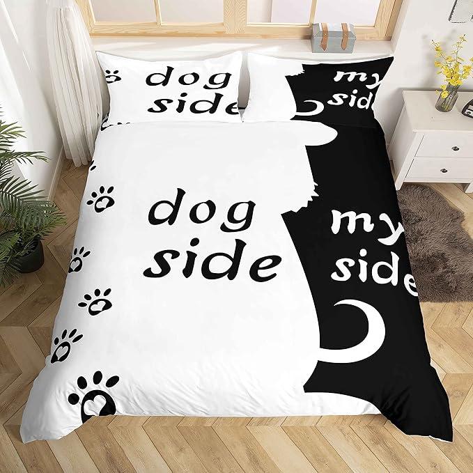 New 3D Digital Printing Dog Quilt Cover Three-Piece Set, Sales, Japan