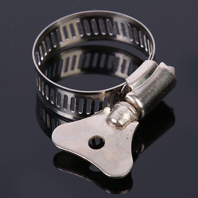 Stainless Steel Water Pipe Clamp with Handle - Hose Connector & Fixing Clip