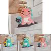Plush Pink Charming Dinosaur Keychain Fluffy And Cuddly Stuffed Animal Pendant