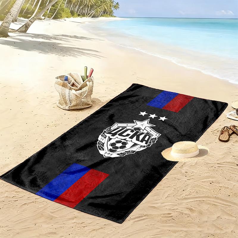 CSKA Moscow Print Beach Towel, Large Soft Quick Dry Towel for Beach Camping Swimming