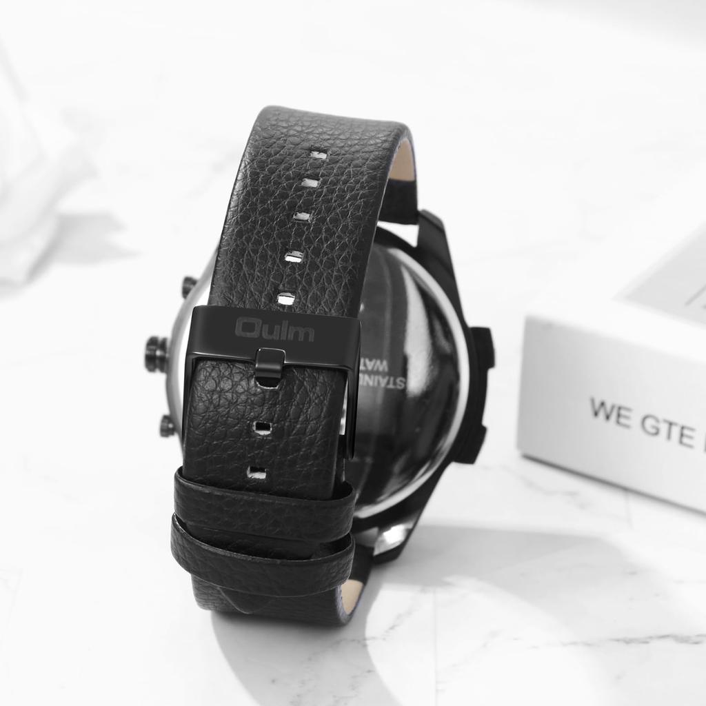 Coole und gut aussehende runde Armbanduhr für analoge Quarz-Anzeige, groß, perfekt für den Außenbereich oder als Geschenk für Jahrestage oder Geburtstage, Rot, Herren, Multifunktion,