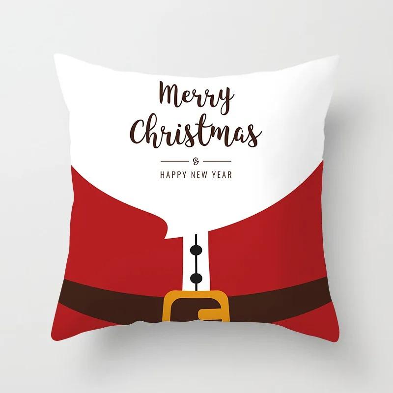Christmas Themed Pillowcases Car Accessories Office Santa Claus Living Room Sofa Home Pillowcases