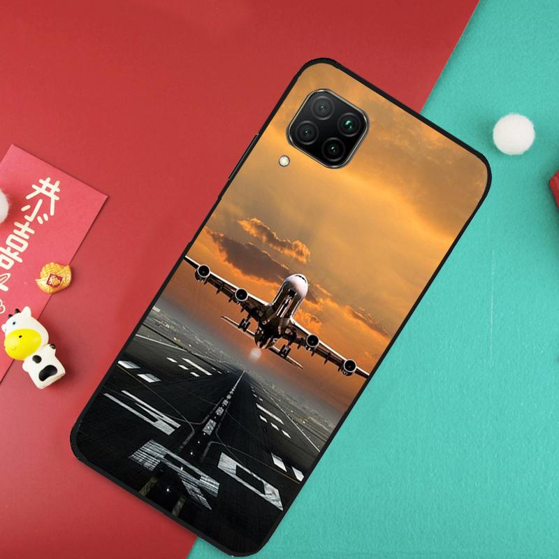 Airplane Plane Aircraft For Huawei Nova 7i 8i 11i 12i Y73 Y72 Y61 Y91 Y90 Y70 Y60 9 10 SE 11 Pro P30 P40 Lite Case