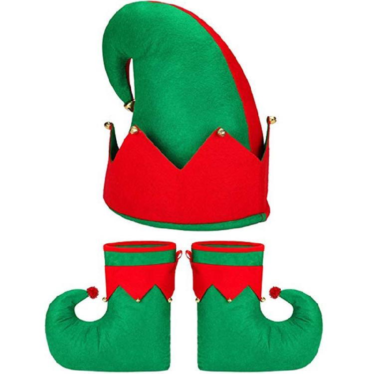 Parent-child Christmas Elf Candy Shoes Hat Christmas Holiday Fancy Dress Parties