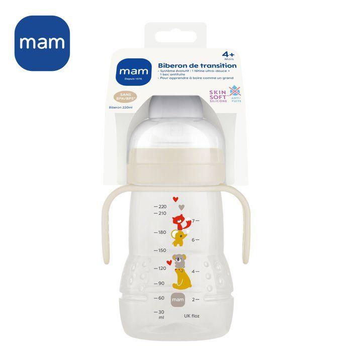 MAM Repas Biberon de Transition +4m Goutte Vert 220ml