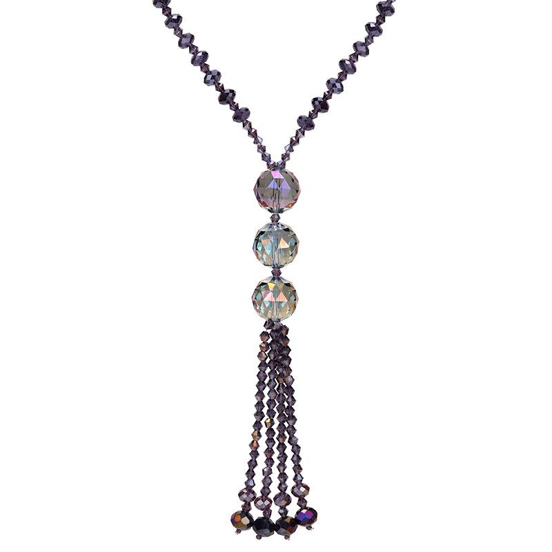 Crystal Necklace Femininity Versatile Fashion Sweater Chain Heavy Industry Clothes Accessories