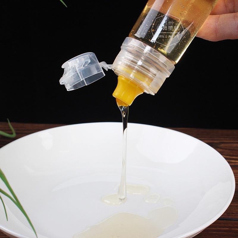 1pc Disposable Portable Portioning Bottle Portable Flip-Top Squeeze Bottle Travel Honey Portioning Bottle Kitchen Accessories