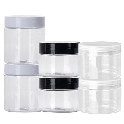 12 ks 100/120/150/200/250 ml průhledná plastová dóza a víčka cestovní sada dóz pro péči o pleť s kosmetickým krémem, plnitelné lahve