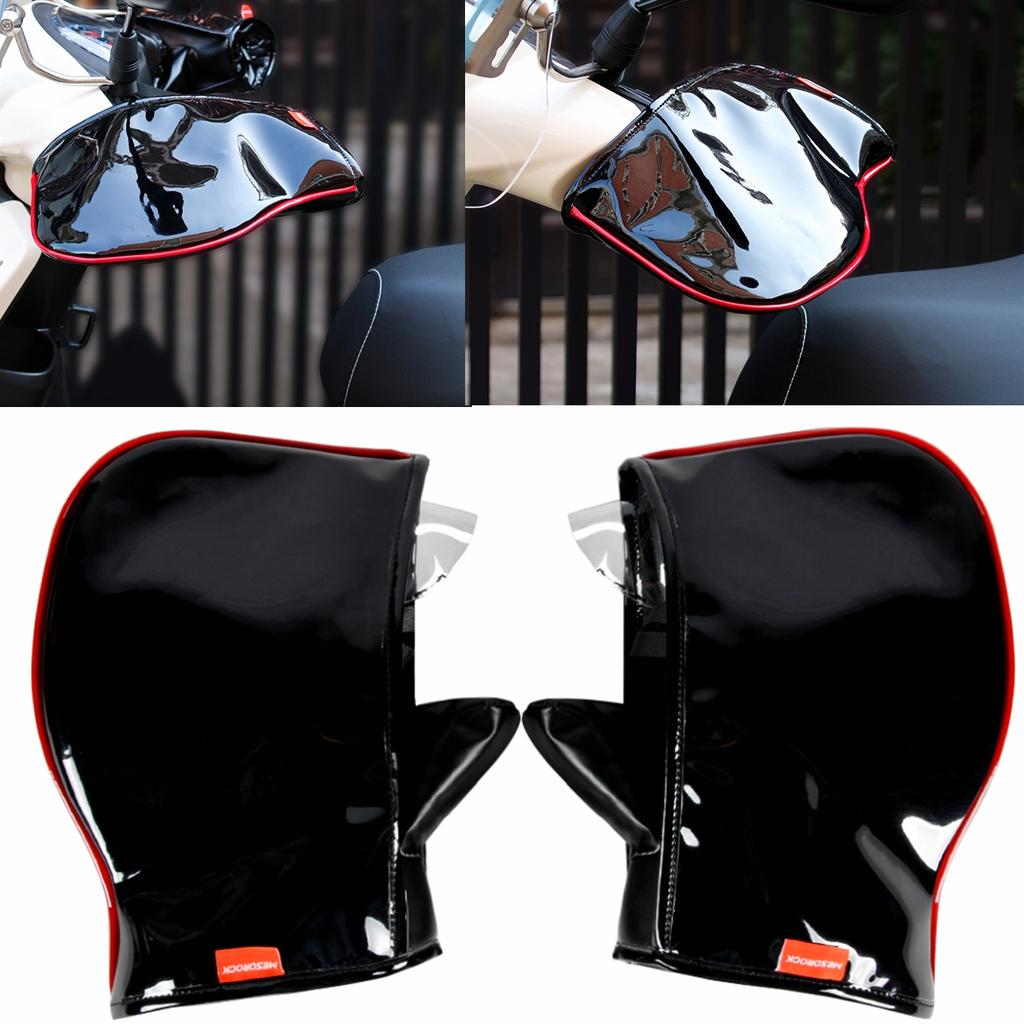 1Pair Motorcycle Warm Handlebar Cover Winter Electric Vehicles Windshield Gloves Windproof Motorbike Scooter Handlebar Muffs