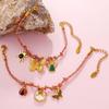 European & American Cross-border Fashion Niche: DIY Flower Heart Pendant Bracelet & Necklace Set