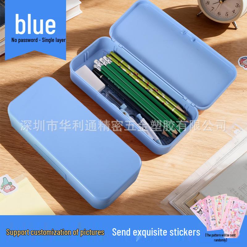 

Simple Macaron Pencil Box for Elementary Students - Durable Multifunctional Storage