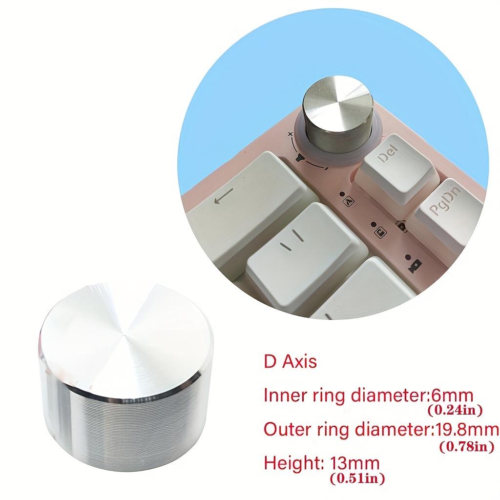 20mm Mechanical Keyboard Knob Volume Control Gear Manual Rotary Key Cap For Fine Tuning Metal Texture Inner Diameter 6mm