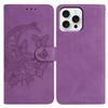 For iPhone 16 Pro Case Butterfly Flower Imprinted PU Leather Wallet Stand Phone Cover