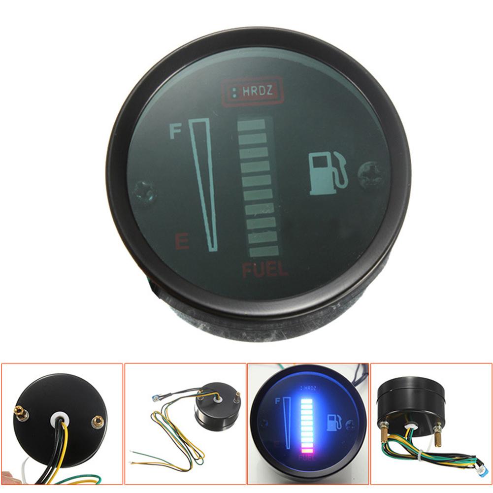 LED Fuel Level Display 12V Fuel Level Indicator Fuel Level Indicator Wear-resistant Material Color-coded Display