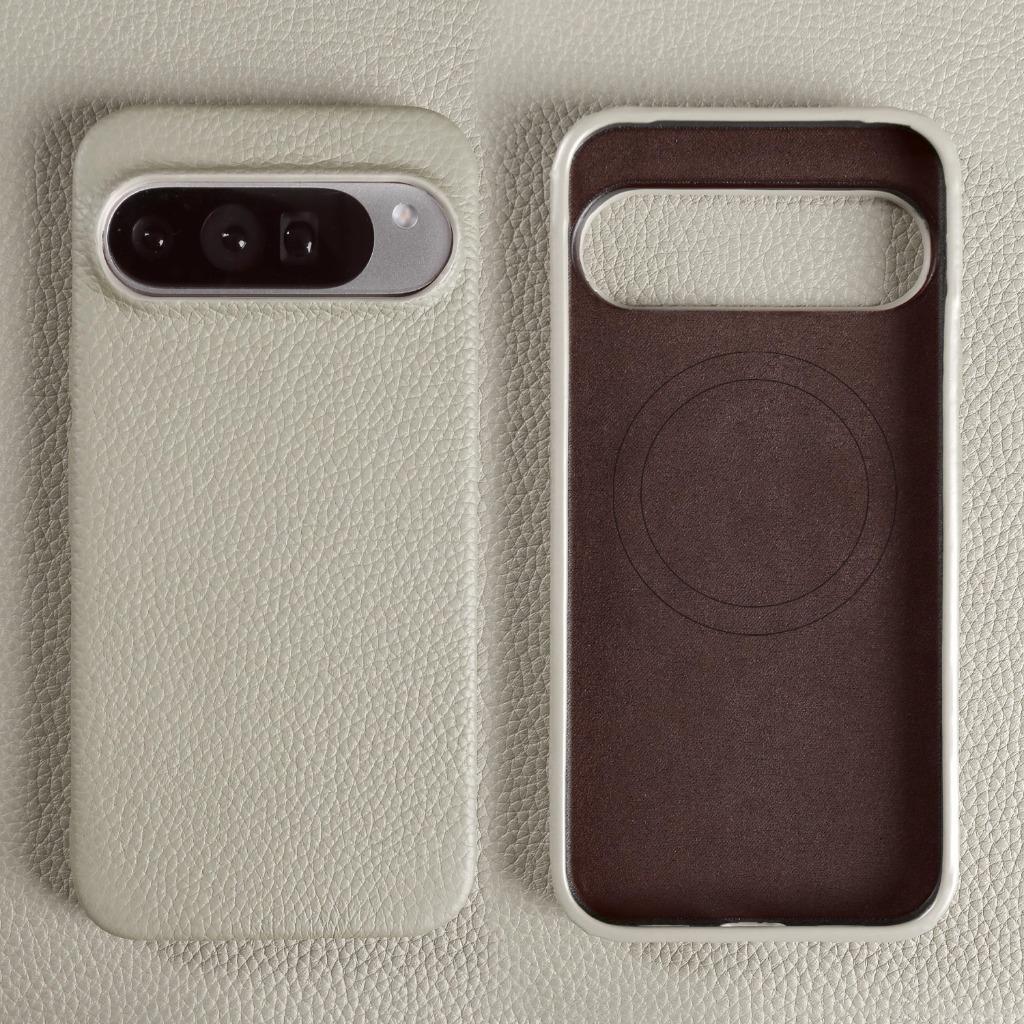 17 Colors Genuine Leather Magnetic Charging Case For Google Pixel 9 10 Pro XL 8A 8Pro 7A 7Pro Premium Real Leather Hard Cover
