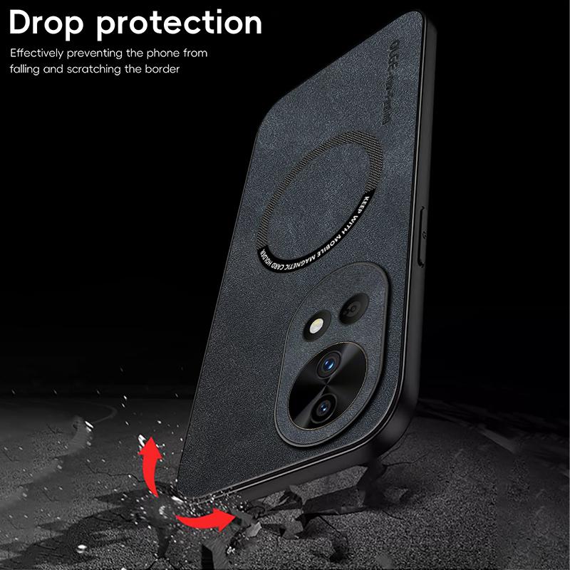 For Huawei Nova 13 13 Pro Fine Hole Sheepskin Magnetic TPU Soft Edge Anti-Drop Anti Fingerprint Phone Case