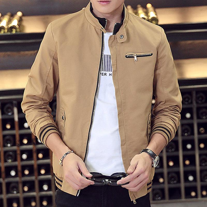 Jacke Herbst und Winter Koreanische Version Trend Slim Casual Stehkragen Herrenbekleidung