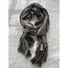 Johnature Sciarpa con bordo floreale Donna Retro Giapponese Versatile Scialle pieghettato Sciarpa decorativa quattro stagioni Donna