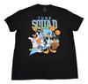 Unisex Shirt Cotton Oversize Large Size Negra Space Jam Tunes Squad Para Hombre, Nueva Tall