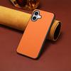 For iPhone 17 Case Calf Texture Leather + PC + TPU Phone Cover