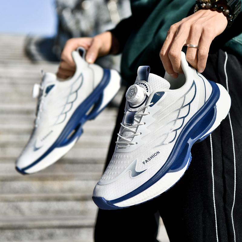 Модная летняя обувь мужские кроссовки сетчатые повседневные мужские туфли теннисные туфли — фото 3