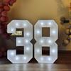 2 Stück DIY 73cm Digitales Licht mit Weißem Licht 3D KT-Platte Digitales Modell Geburtstag, Jubiläumsparty Dekoration, 18 Jahre, 20 Jahre