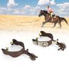 Low Carbon Steel Elegant Appearance Hand Sculpture Cowboy Horse Boot Spurs Decoration for