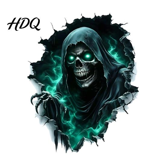 Adesivi Murali in PVC Tema Halloween Adesivo Teschio Horror Decalcomania Impermeabile Autoadesivi Decorazioni Artistiche per Casa Soggiorno Camera da Letto e Festa Adesivo