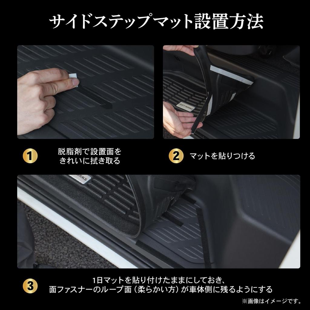 Mechanic Craftworks Side Step Mats for Toyota Hiace 200 Series Debris Entrance Car Car Compatible with Toyota Hiace and Wagons [Automotive Supervised]