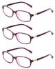 3PCS Reading Glasses Women 100°~+400° Anti-blue Light HD Ultra-light Magnifying Presbyopic Glasses