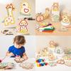 Wooden Fox Animal Threading Toy For Kids Early Education Hand Skills Development