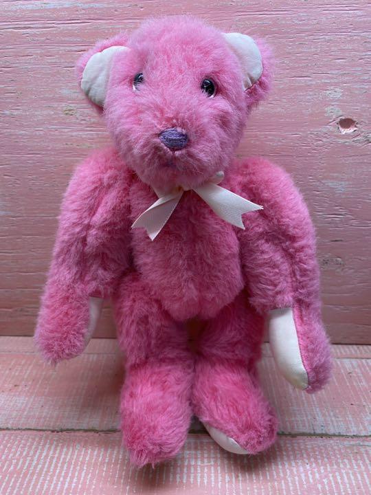 [USED] Ashiya Kumaya Teddy Bear Pink Bear Vintage