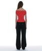 PARTIMENTO WOMEN Low-Rise Pocket Pointed Pants_Black