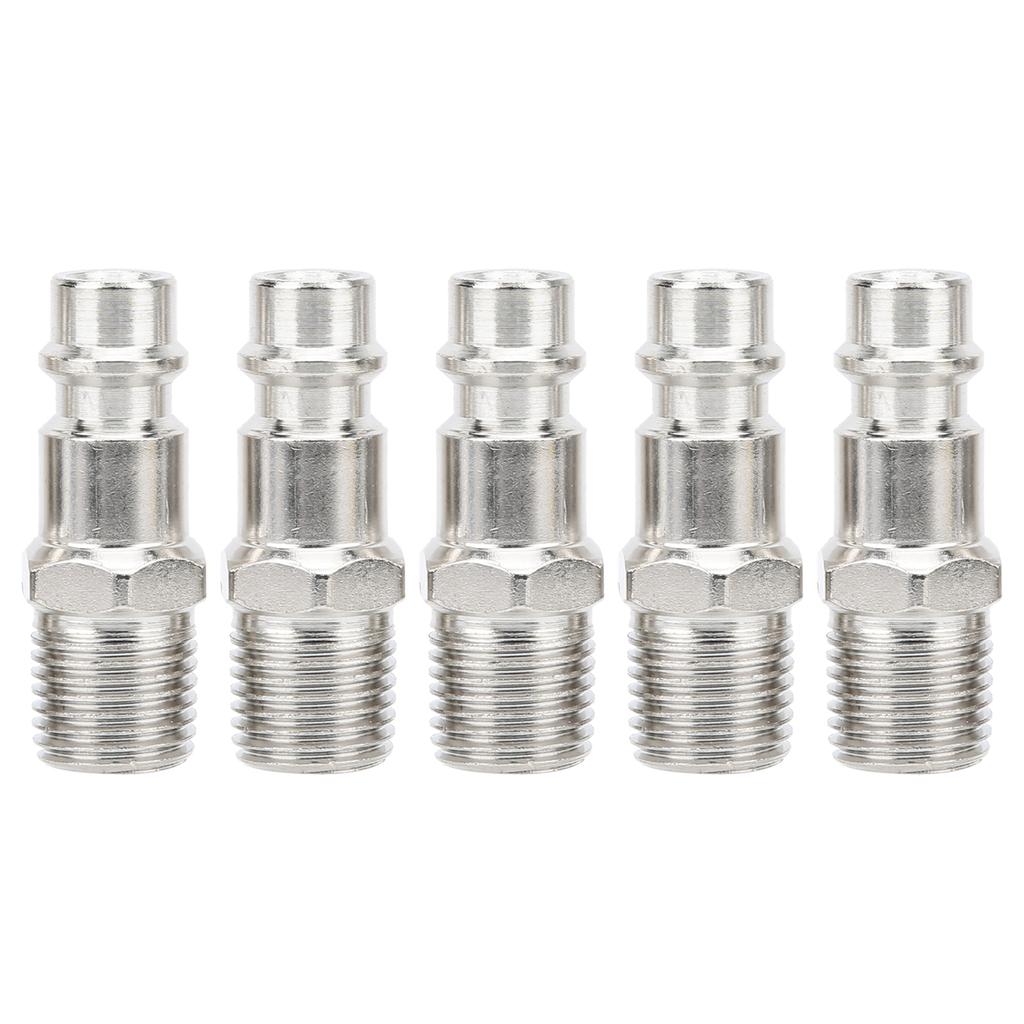 5Pcs Pneumatic Tool Connector European Style Plug Industrial Air Fitting Compressor Accessories