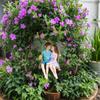 Luminous couple swing flower fairy, hanging, decorative craft, resin material, fluorescent wing fairy