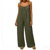 Damen-Jumpsuit, Lässige und lockere Passform, Mit rückenfreiem Design und dünnen Vintage-Trägern. Dieser Loungewear-Jumpsuit ist aus Baumwolle und Li