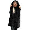 Imitation fur hooded vest burst autumn and winter new hooded imitation fur vest women's imitation
