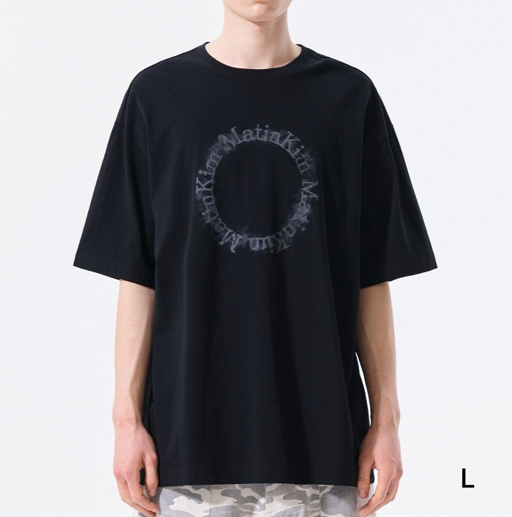 [Matin Kim] CIRCLE LOGO TOP - 2 Colors (Black / White) BLACK - L