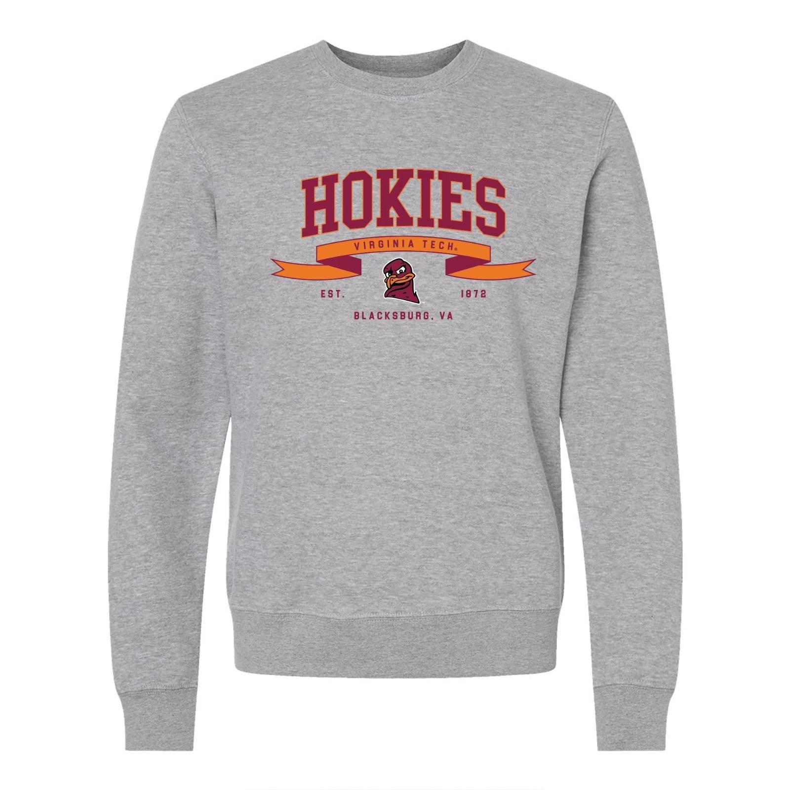 Virginia Tech Ribbon Flight JA BTB Crewneck - Oxford XL