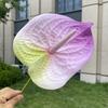 10pcs Large Anthurium Artificial Flower 20cm JHead Burgundy Fake Flower Stems for Wedding Home Floral Arrangement Decoration
