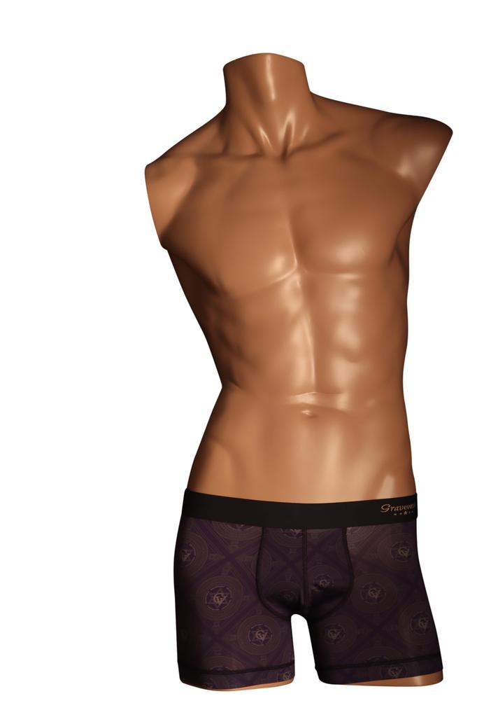Grave Vault LANDMARK SHORT BOXER Boxer Purple Men's Briefs,